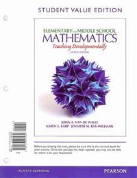 Elementary and Middle School Mathematics: Teaching Developmentally, Student Value Edition Plus New Myeducationlab with Pearson Etext -- Access Card Pa