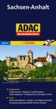 ADAC BundesländerKarte Deutschland 04. Sachsen-Anhalt 1 : 250 000