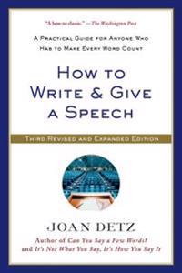 How to Write & Give a Speech