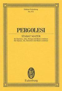 Pergolesi: Stabat Mater: For Soprano, Alto, Strings and Basso Continuo/Fur Sopran, Alt, Streicher Und Basso Continuo