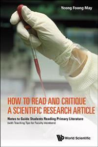 How to Read and Critique a Scientific Research Article
