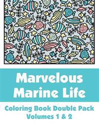 Marvelous Marine Life Coloring Book Double Pack (Volumes 1 & 2)