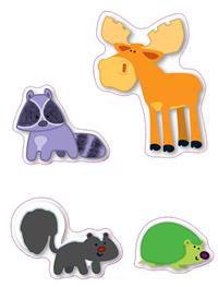 Moose & Friends Shape Stickers