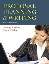 Proposal Planning and Writing