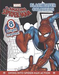 Marvel Spiderman Black Paper Colouring Book