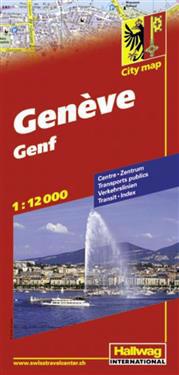 Hallwag Genf / Geneva Road Map