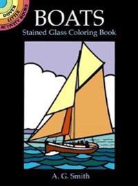 Boats Stained Glass Coloring Book