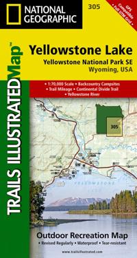 National Geographic Trails Illustrated Map Yellowstone Se / Yellowstone Lake