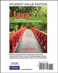 Java: An Introduction to Problem Solving and Programming