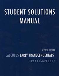 Student Solutions Manual for Calculus, Early Transcendentals