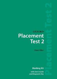Oxford Placement Tests 2: Marking Kit