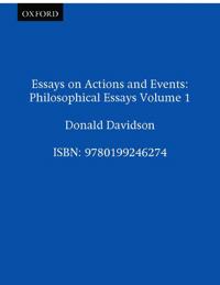 Essays on Actions and Events