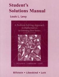 Student Solutions Manual for A Problem Solving Approach to Mathematics for Elementary School Teachers