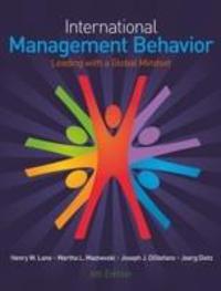 International Management Behavior: Leading with a Global Mindset