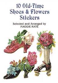 9 Old-Time Shoes and Flowers Stickers