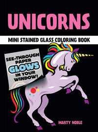 Unicorns Stained Glass Colouring BO