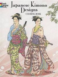 Japanese Kimono Designs Coloring Book