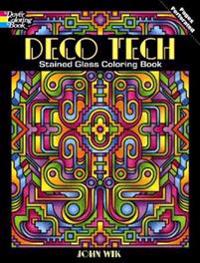 Deco Tech Stained Glass Coloring Book