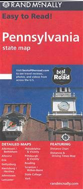 Rand McNally Easy to Read! Pennsylvania State Map
