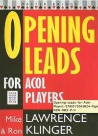 Opening Leads for Acol Players