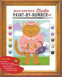 Masterpiece Studio Paint-By-Number Kit [With 5 Paint-By-Number Boards, Organizer Tray and Paint Brush and 10 Pots of Acrylic Paint]