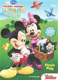 Disney Mickey Mouse Clubhouse - Picnic Play: Gigantic Book to Color with Stickers