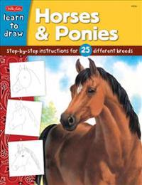 Draw and Color: Horses & Ponies