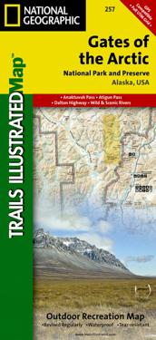 National Geographic Trails Illustrated Map Gates of the Arctic, National Park and Preserve, Alaska, USA