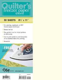 Quilter's Freezer Paper Sheets: 30 Sheets: 8 1/2