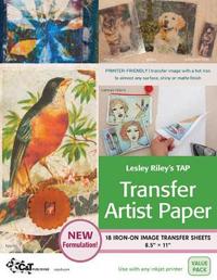 Lesley Riley's Tap Transfer Artist Paper 18-Sheet Pack: 18 Iron-On Image Transfer Sheets 8.5 X 11