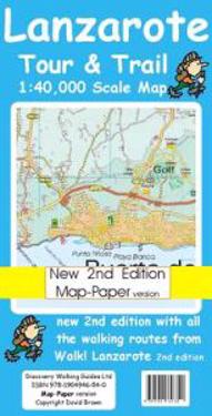 Lanzarote Tour and Trail Map Map-Paper Version