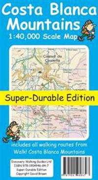 Costa Blanca Mountains TourTrail Super-durable Map