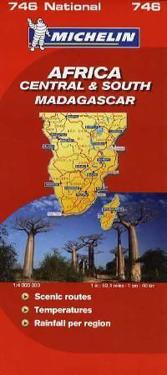 Centrala och Södra Afrika inkl Madagaskar Michelin 746 karta - 1:4milj