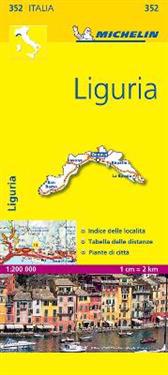Liguria Michelin 352 delkarta Italien - 1:200000