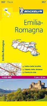 Emilia Romagna Michelin 357 delkarta Italien - 1:200000