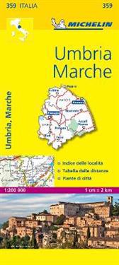 Marche Umbria Michelin 359 delkarta Italien - 1:200000