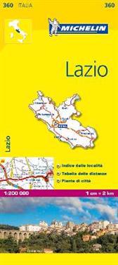 Lazio Michelin 360 delkarta Italien - 1:200000