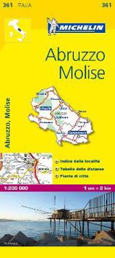 Abruzzo Molise Michelin 361 delkarta Italien - 1:200000