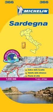 Sardinia Michelin 366 delkarta Italien - 1:200000
