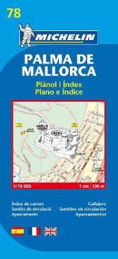 Palma de Mallorca Michelin 78 stadskarta - 1:10000