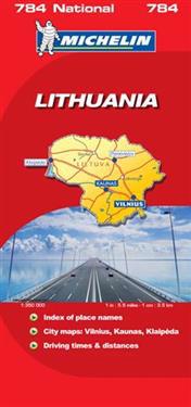 Litauen Michelin 784 karta - 1:350000