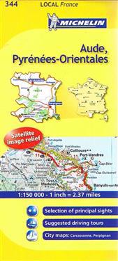 Michelin Map France: Aude, Pyrnes-Orientales 344
