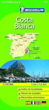 Costa Blanca Michelin 123 delkarta Spanien - 1:130000