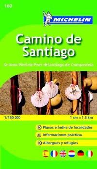 Camino de Santiago Michelin 160 delkarta Spanien - 1:150000