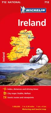 Irland Michelin 712 karta - 1:400000