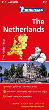 Nederländerna Michelin 715 karta - 1:400000