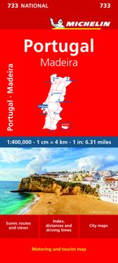 Michelin Portugal, Madeira Road and Tourist Map