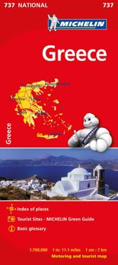 Grekland Michelin 737 karta - 1:700000