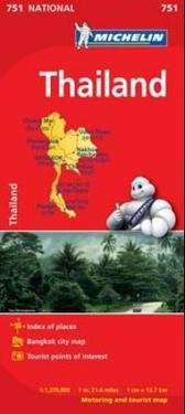 Thailand Michelin 751 karta - 1:1,37milj
