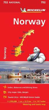 Norge Michelin 752 karta - 1:1,25milj
